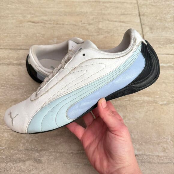 Puma Shoes - Vintage Y2K Blue White Speedcat Puma leather Women’s Sneakers size 10 Gorpcore